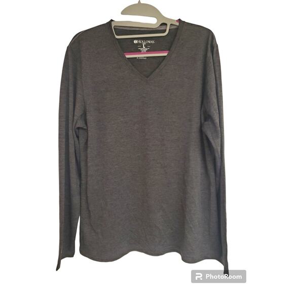 Women's Holloway Dark Grey Long Sleeve Dry-Excel Athletic Top | Size Large - Picture 1 of 5